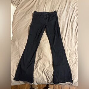 American Eagle Outfitters black Hi Rise Artist Flare Jeans